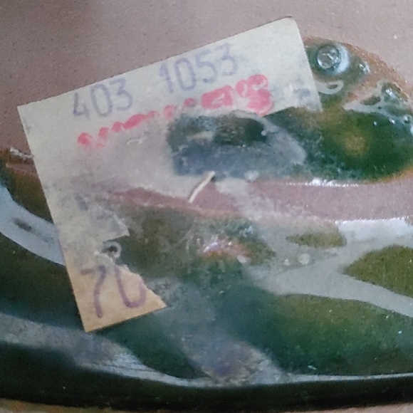 Rare Green drip glazed pottery angelfish - Picture 4 of 6